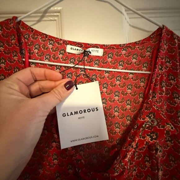 NWT Glamorous Navy Red Maxi Dress ASO Kate Middleton - Picture 4 of 5